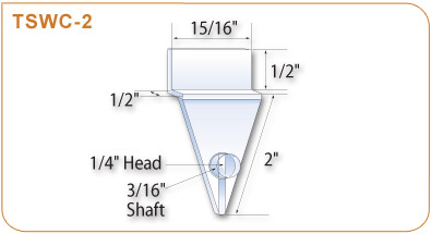 Triangle Slatwall Mount-Clips